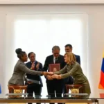 Firrma de memorandos y acuerdos España y Colombia